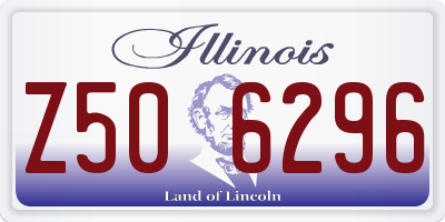 IL license plate Z506296