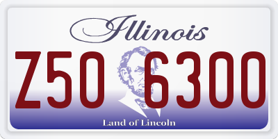 IL license plate Z506300