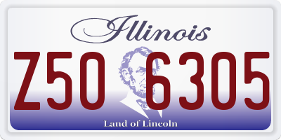 IL license plate Z506305