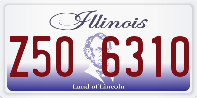 IL license plate Z506310