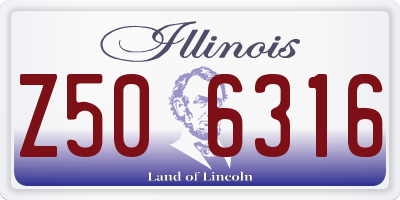 IL license plate Z506316