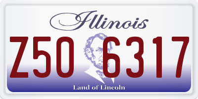 IL license plate Z506317