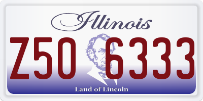 IL license plate Z506333