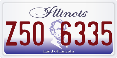IL license plate Z506335