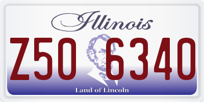 IL license plate Z506340