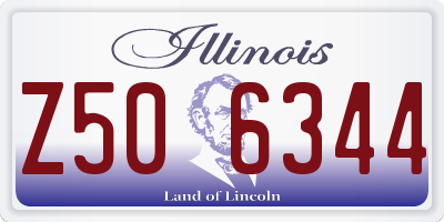 IL license plate Z506344