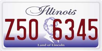 IL license plate Z506345