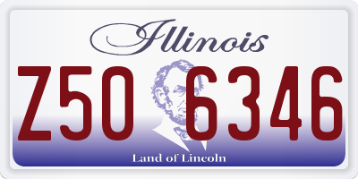 IL license plate Z506346