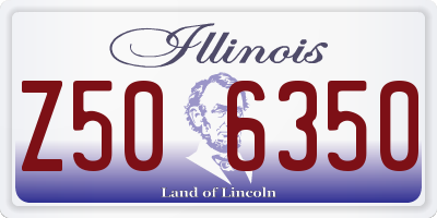 IL license plate Z506350