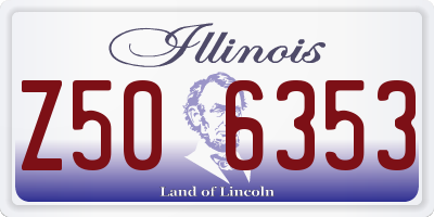 IL license plate Z506353