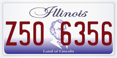 IL license plate Z506356