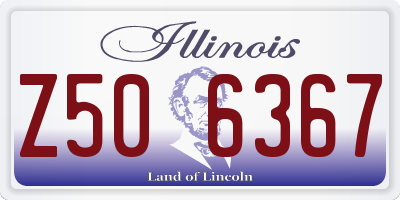 IL license plate Z506367