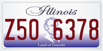 IL license plate Z506378