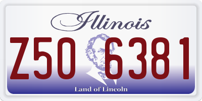 IL license plate Z506381
