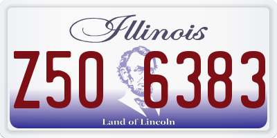 IL license plate Z506383