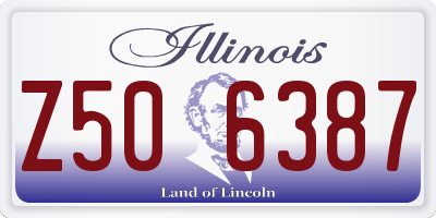 IL license plate Z506387