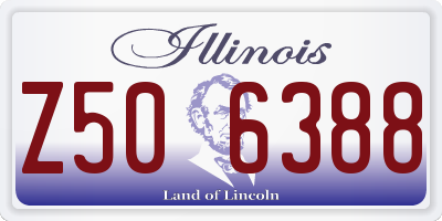 IL license plate Z506388