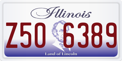 IL license plate Z506389