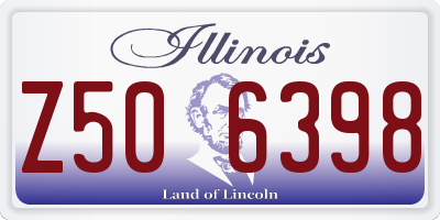 IL license plate Z506398