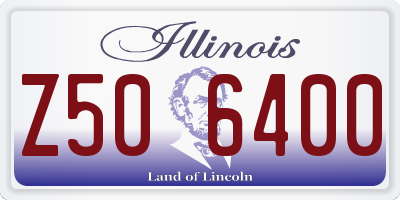 IL license plate Z506400