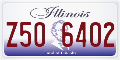 IL license plate Z506402