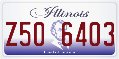 IL license plate Z506403