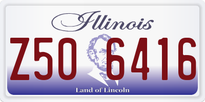 IL license plate Z506416