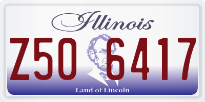 IL license plate Z506417