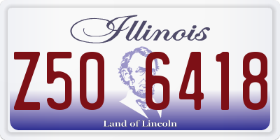 IL license plate Z506418