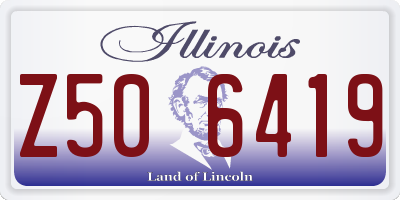 IL license plate Z506419
