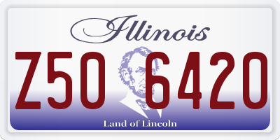 IL license plate Z506420