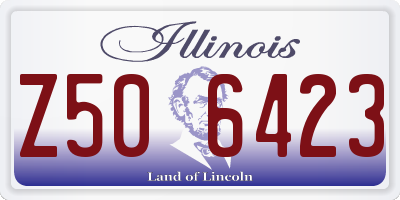 IL license plate Z506423