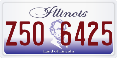 IL license plate Z506425