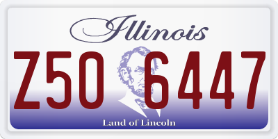 IL license plate Z506447