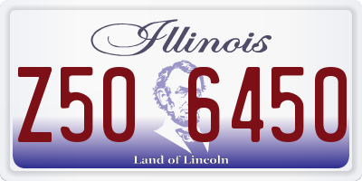 IL license plate Z506450