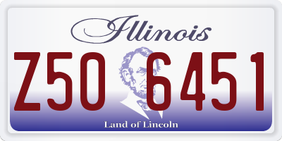 IL license plate Z506451