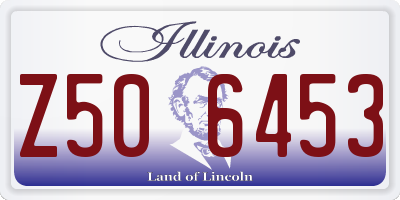 IL license plate Z506453
