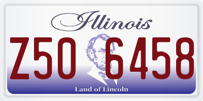 IL license plate Z506458