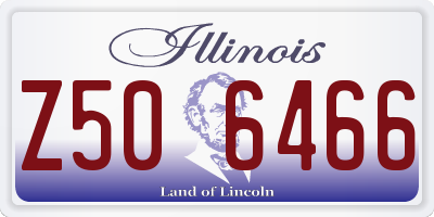 IL license plate Z506466