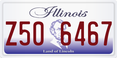 IL license plate Z506467