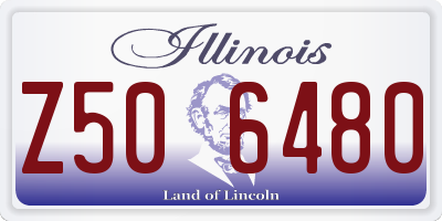 IL license plate Z506480