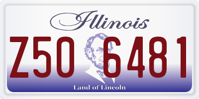 IL license plate Z506481