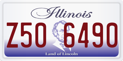 IL license plate Z506490