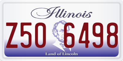 IL license plate Z506498