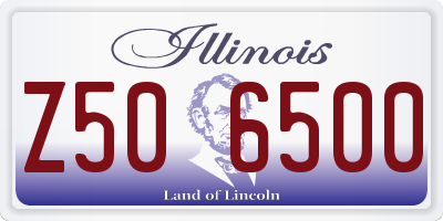 IL license plate Z506500