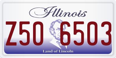 IL license plate Z506503