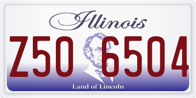 IL license plate Z506504