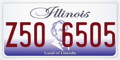 IL license plate Z506505