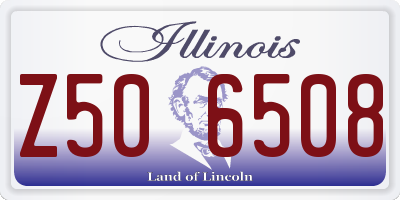 IL license plate Z506508