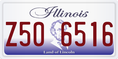 IL license plate Z506516